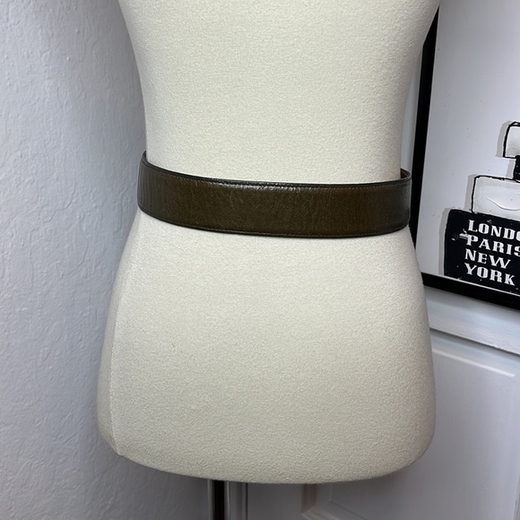 Ports International Green Buffalo Calf Leather Belt Size S main image 7